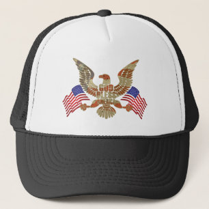 Gorra De Camionero Patriótico y poderoso Dios Bendiga América