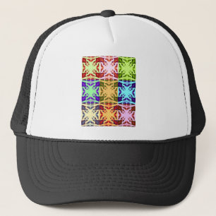 Gorra De Camionero Patrón colorido de la cultura pop africana bajo co