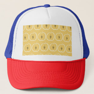 Gorra De Camionero Patrón de Apple Vintage: Diseño de fondo de escrit