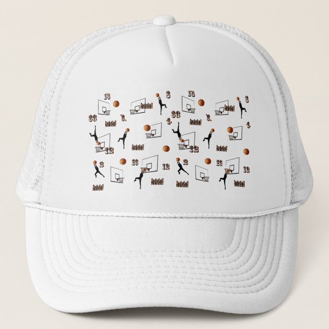 Gorra De Camionero Patrón de baloncesto, (Anverso)