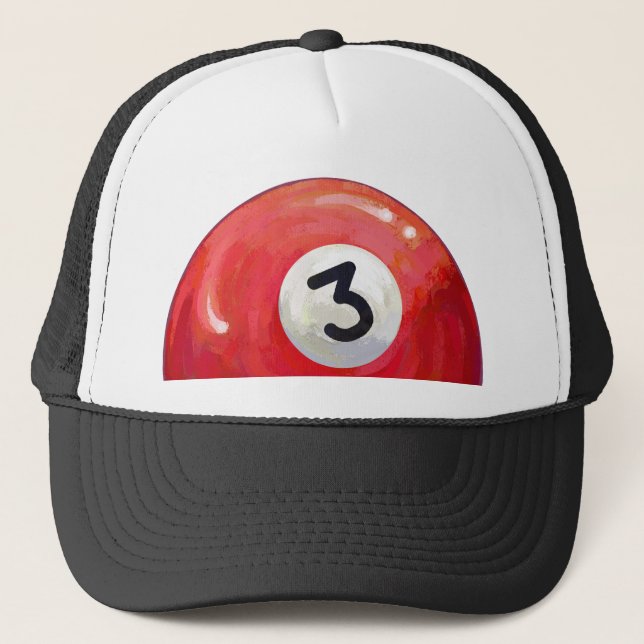 Gorra De Camionero Patrón de bolas de tres billares (Anverso)