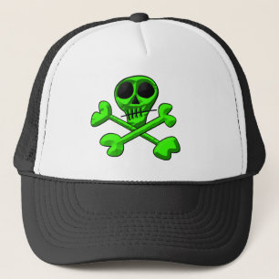 Gorra De Camionero Patrón de Calavera y Huesos Cruzados
