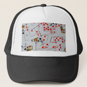 Gorra De Camionero Patrón De Cartas De Reproducción De Dispersión,