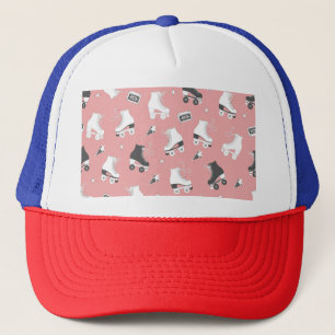 Gorra De Camionero Patrón de cassette de patines de rodillos.