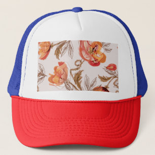 Gorra De Camionero Patrón de color de agua de los adornos de fondo be