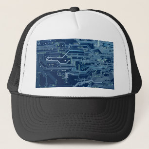 Gorra De Camionero patrón de computadora de tarjeta de circuitos elec