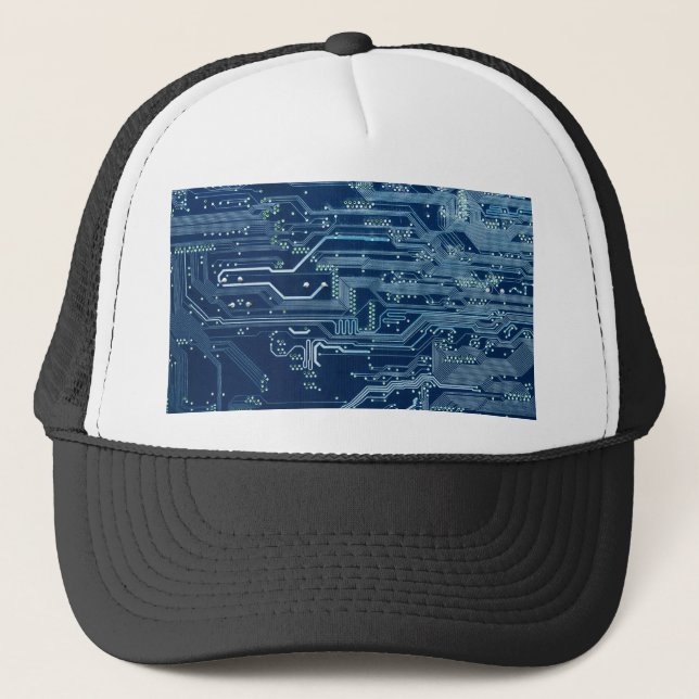 Gorra De Camionero patrón de computadora de tarjeta de circuitos elec (Anverso)