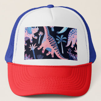 Gorra De Camionero Patrón de dinosaurios personalizados.