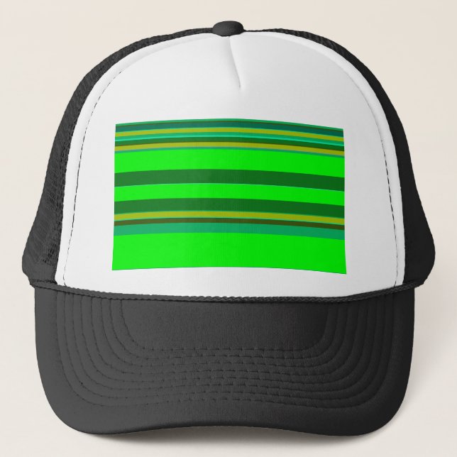 Gorra De Camionero Patrón de diseño personalizado de franja verde col (Anverso)