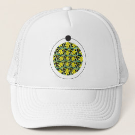 Gorra De Camionero Patrón de flores amarillas y valiosas