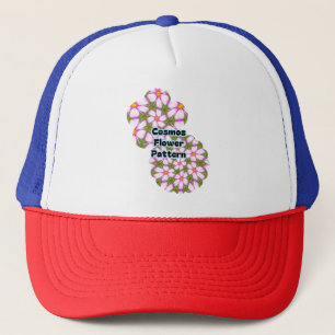 Gorra De Camionero Patrón de flores de cosmos