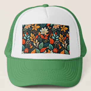Gorra De Camionero Patrón de flores exóticas florales