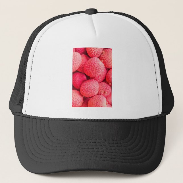 Gorra De Camionero Patrón de fruta liquesa rosa de bonito (Anverso)
