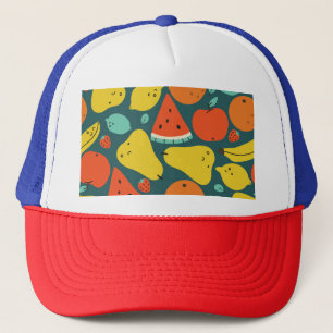 Gorra De Camionero Patrón de fruta tropical dibujado a mano