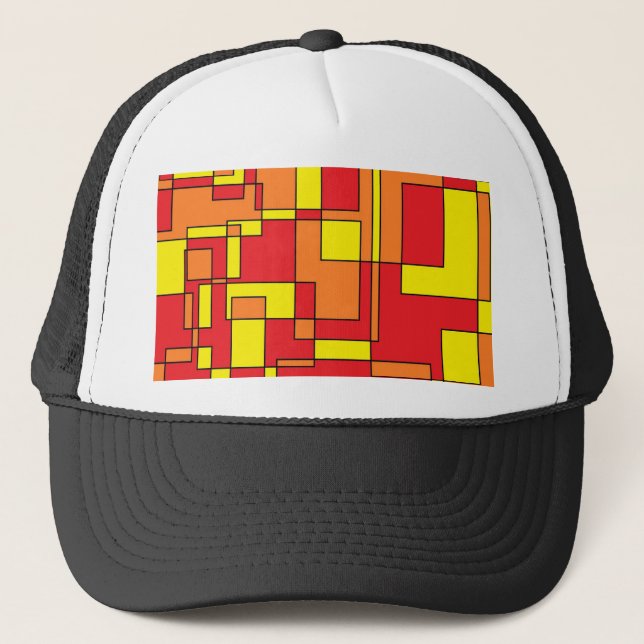 Gorra De Camionero Patrón de ladrillo abstracto (Anverso)