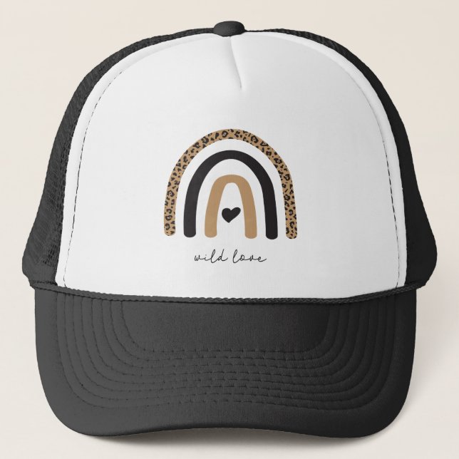 Gorra De Camionero Patrón de leopardo arco iris (Anverso)
