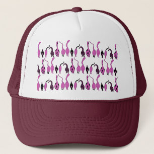 Gorra De Camionero Patrón de manchas púrpuras de gato