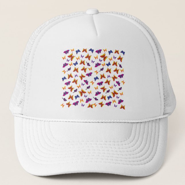 Gorra De Camionero Patrón de mariposa (Anverso)