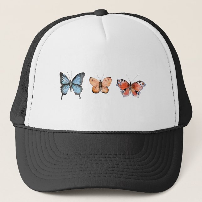 Gorra De Camionero Patrón de mariposa (Anverso)