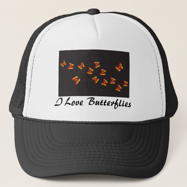 Gorra De Camionero Patrón de mariposa (Anverso)