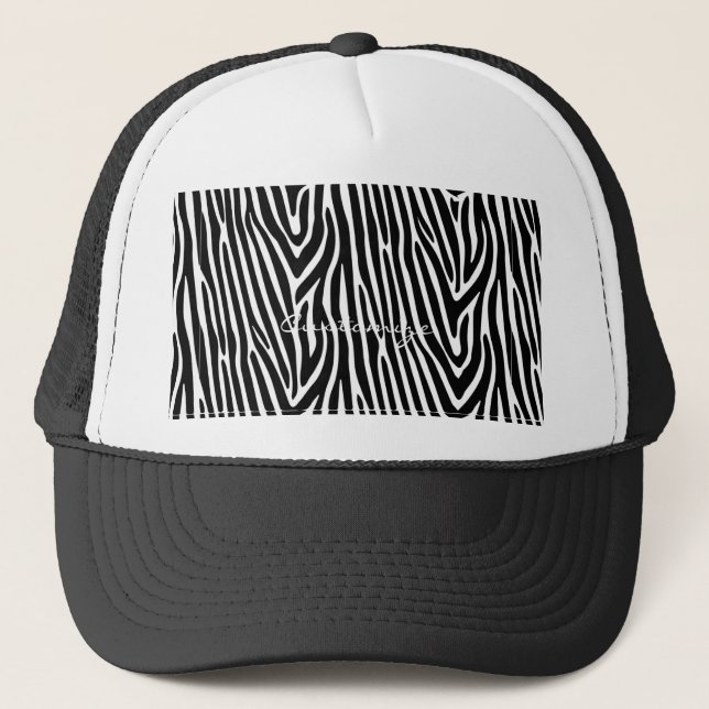 Gorra De Camionero Patrón de rayas de cebra Thunder_Cove (Anverso)