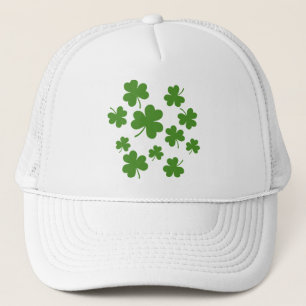 Gorra De Camionero Patrón de Shamrock Clover del Día de San Patricio