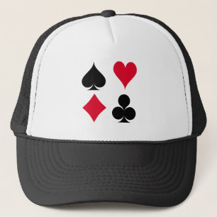 Gorra De Camionero Patrón de símbolos de cartas de reproducción