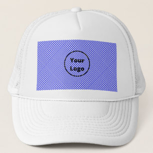 Gorra De Camionero Patrón de tablero de damero azul y blanco