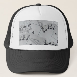 Gorra De Camionero Patrón de tarjetas de póquer flush del club real,