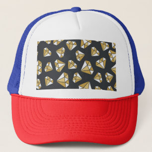 Gorra De Camionero Patrón De Vigas Sin Pares Temático De Gemstone.
