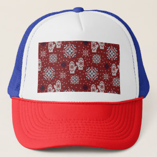 Gorra De Camionero Patrón decorativo de Navidades de invierno de punt