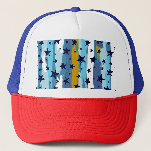Gorra De Camionero Patrón estelar sin foco: fondo versátil (Anverso)