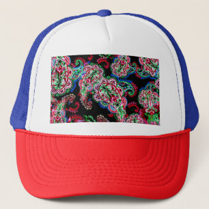 Gorra De Camionero Patrón Floral Paisley, Origen Étnico.