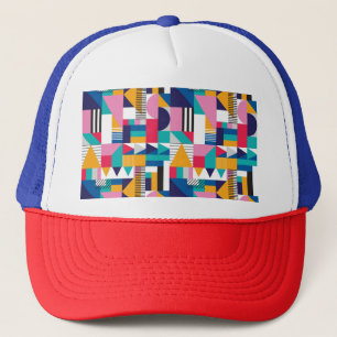 Gorra De Camionero Patrón geométrico sin soldadura de abstracto moder