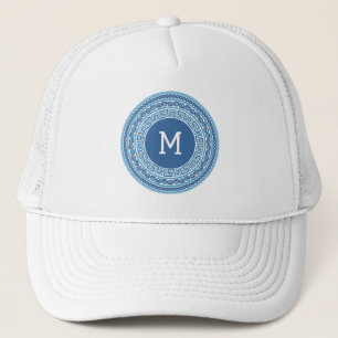 Gorra De Camionero Patrón griego monograma personalizado