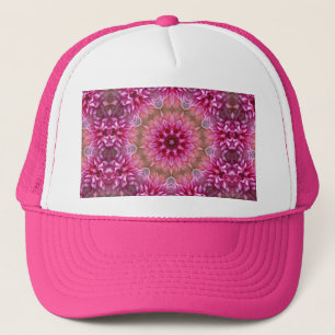 Gorra De Camionero Patrón Kaleidoscope rosa de Mandala