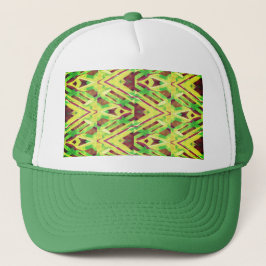 Gorra De Camionero Patrón marrón y verde