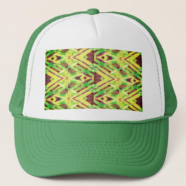 Gorra De Camionero Patrón marrón y verde (Anverso)