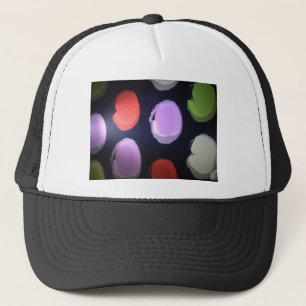 Gorra De Camionero Patrón moderno colorido Polka Dot Art Imprimir