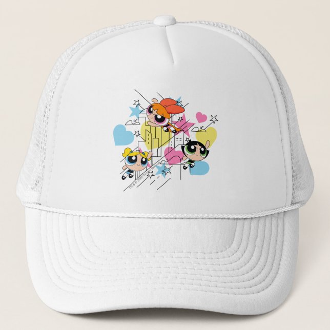 Gorra De Camionero Patrón Townsville de Chicas Powerpuff (Anverso)