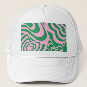 Gorra De Camionero Patrón Y2K colorido de Swirl Groovy Retro
