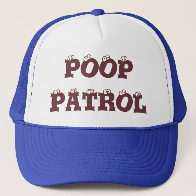 GORRA DE CAMIONERO PATRULLA DE POOP - TAPÓN (Anverso)