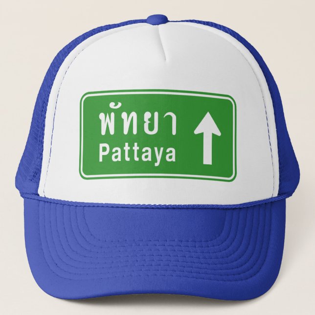 Gorra De Camionero Pattaya Antes ⚠ ⚠ De Tráfico De La Autopista Taila (Anverso)