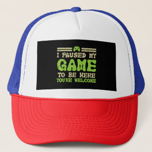 Gorra De Camionero Pausa Mi Juego Para Estar Aquí Un Gracioso Video G