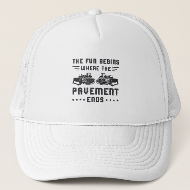 Gorra De Camionero Pavimento de bulldozer para trabajadores de constr (Anverso)