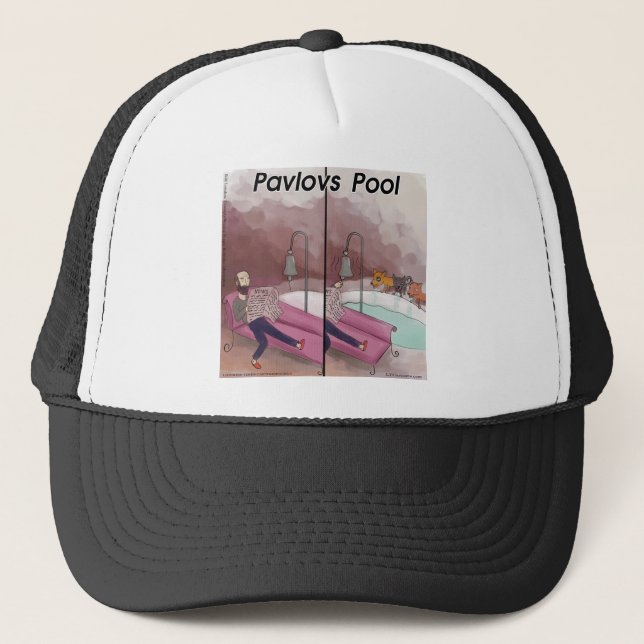 Gorra De Camionero Pavlov's Pool Funny Cartoon (Anverso)
