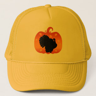 GORRA DE CAMIONERO PAVO DE ACCIÓN DE GRACIAS CALABAZA TEMPORADA DE OT