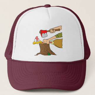 Gorra De Camionero Pavo de la acción de gracias que consigue el hacha