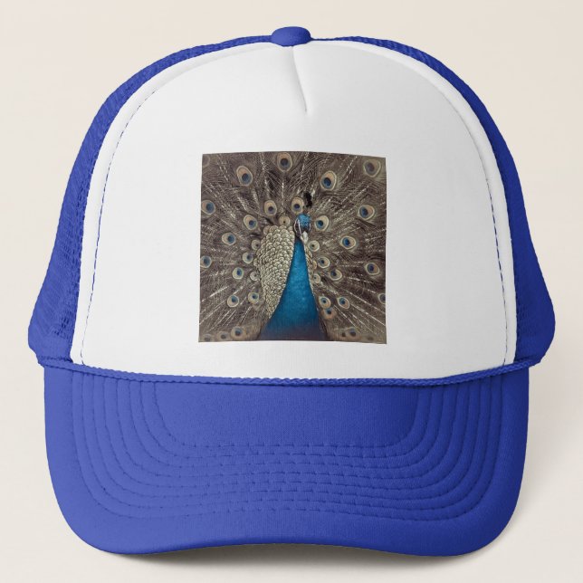 Gorra De Camionero Pavo Real Azul Antiguo (Anverso)