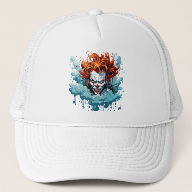 Gorra De Camionero Payaso de horror animado (Anverso)